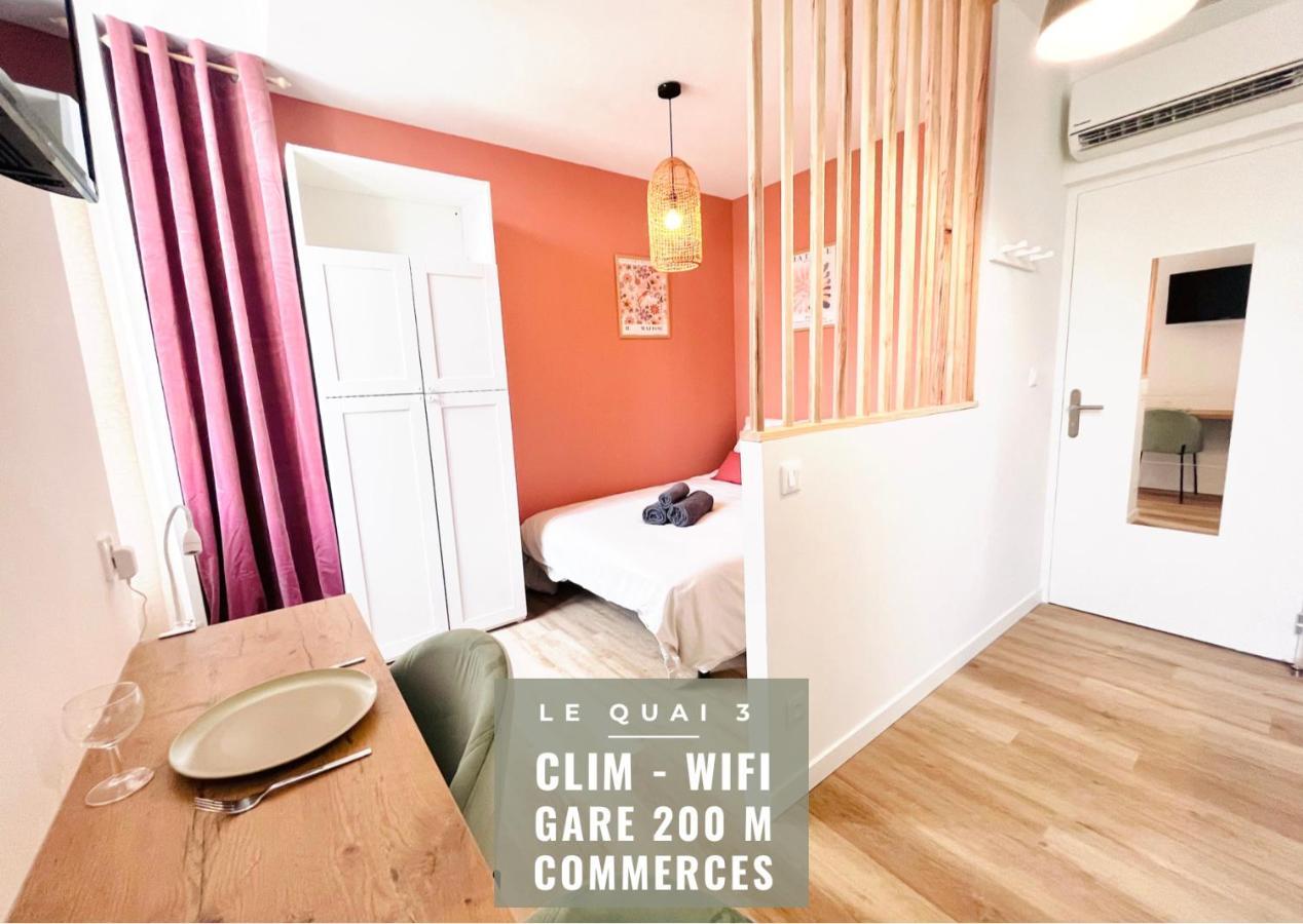 Le Quai 3 - Studio Neuf Lumineux Calme - Clim - Wifi - Gare A 200M Agen Exteriör bild